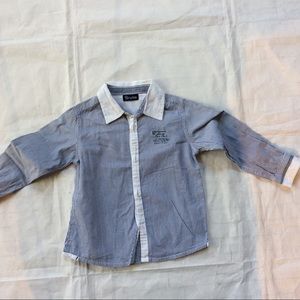 Brums LS Cotton Dress Shirt Hidden Buttons 24 M